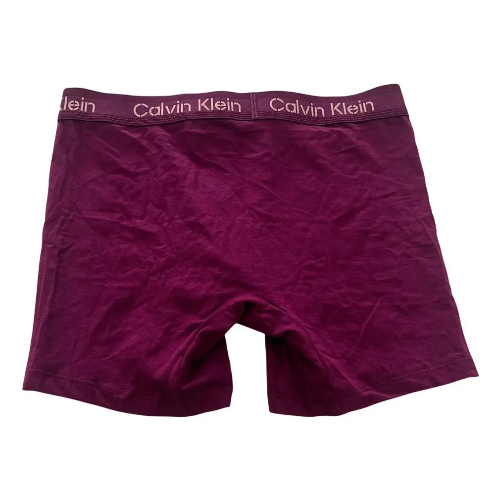 15-63(2) CALVIN KLEIN Men's NWOT Cotton Stretch Boxer Briefs Magenta M